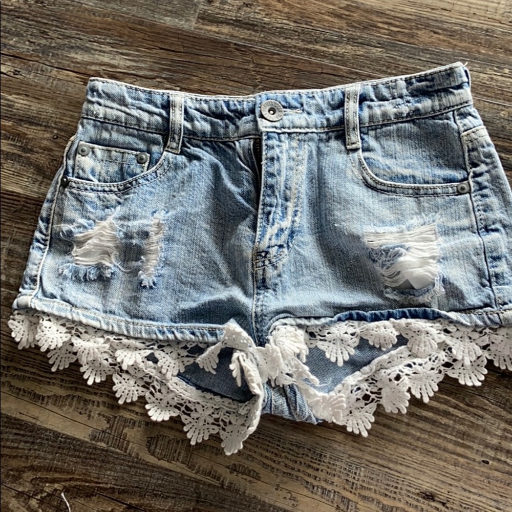 denim shorts